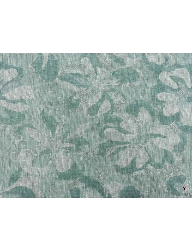 Rosso35 Embroidered Flower Organic Linen Shirt Tobacco main image 1