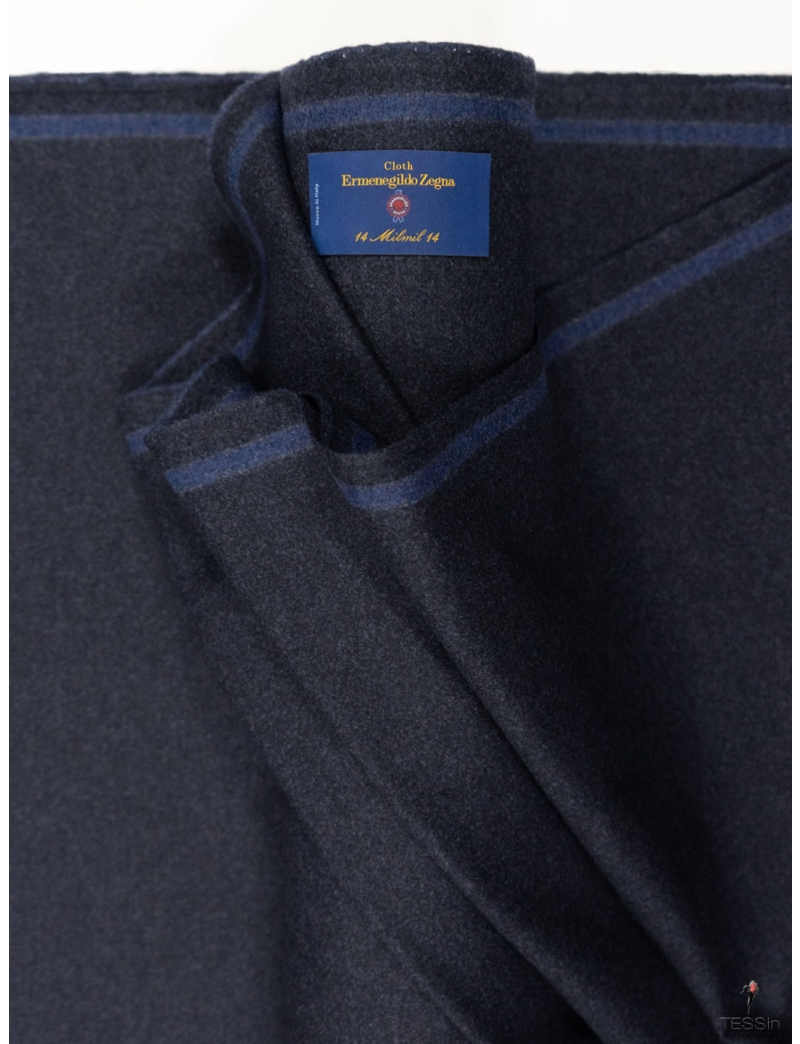 14 MILMIL 14 Fabric Mélange Dark Blue Ermenegildo Zegna EZ-9041-0010