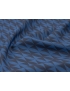 Tessuto Lana Elasticizzato Geometrico Blu Indaco Made in Italy