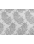 Fire Retardant Jacquard Paisley Fabric Grey - Helsinki