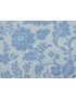 Jacquard Chenille Fabric Floral Azure Ivory - Firenze