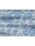 Tessuto Jacquard Cinigliato Floreale Azzurro Avorio - Firenze