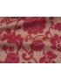 Jacquard Chenille Fabric Floral Red - Firenze