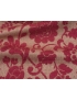 Tessuto Jacquard Cinigliato Floreale Rosso - Firenze