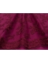 Embroidered Lace Fabric Burgundy
