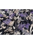 Stretch Viscose Crepe Fabric Flowers Night Blue Purple Pink - Ratti