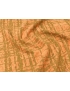 Mtr. 1.60 Chenille Jacquard Fabric Abstract Orange Oil Green