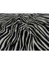 Velvet Fabric Zebra Grey Black Made in Italy