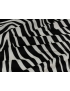 Velvet Fabric Zebra Grey Black Made in Italy