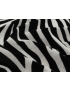 Velvet Fabric Zebra Grey Black Made in Italy