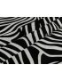 Velvet Fabric Zebra Grey Black Made in Italy