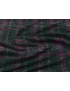 Mtr. 2.30 Chanel Wool Blernd Fabric Lurex Petroleum Green Cyclamen