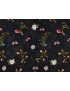 Mtr. 1.80 Embroidered Chantilly Lace Fabric Floral Black