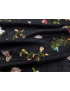 Mtr. 1.80 Embroidered Chantilly Lace Fabric Floral Black