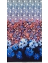 Silk Satin Fabric Floral Blue - Emanuel Ungaro