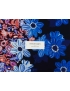 Silk Satin Fabric Floral Blue - Emanuel Ungaro