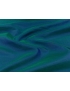H140 Tessuto Tendaggi Organza in Seta Pura Cangiante Blu Inchiostro Verde Smeraldo