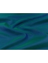 H140 Tessuto Tendaggi Organza in Seta Pura Cangiante Blu Inchiostro Verde Smeraldo