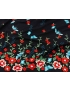 Embroidered Tulle Fabric Floral Butterfly Black