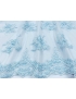 Embroidered Tulle Fabric Pale Blue