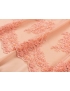 Embroidered Tulle Fabric Peach Pink