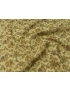 Mtr. 1.50 Chenille Fabric Floral Gold Terracotta
