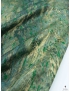 Mt. 0,85 Tessuto Jacquard Ramage Verde Oro