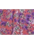 Wrinkled Cotton Fabric Floral Red-Purple