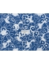 Devorè Fabric Floral Ultramarine Blue White Emanuel Ungaro