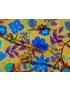 Silk Viscose Blend Jacquard Fabric Floral Yellow
