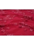 Embroidered Tulle Fabric Coral Red
