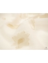 Mtr. 1.40  Fil Coupè Organza Fabric Floral Cream White Gold Luigi Verga