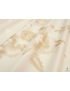 Mtr. 1.40  Fil Coupè Organza Fabric Floral Cream White Gold Luigi Verga