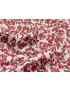 Silk Satin Fabric Floral Cream Cherry Red Taupe Grey 