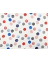 Silk Jacquard Fabric Bubble White Red Azure - Ratti