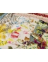 Silk Satin Fabric Floral Patchwork Multicolor