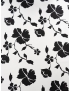 Mikado Fabric Floral Black White