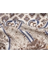 Mtr. 1.30 Silk Satin Fabric Arabesque Ivory Ink Blue Brown