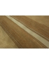 Silk Blend Curtain Fabric Stripes Nut Brown Bronze Ecru Beige - Ponson Made in Italy