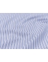 Mtr. 1.80 Twill Fabric Stripes Pale Blue White Albini - 1876