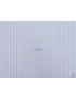 Mtr. 2.20 Linen Cotton Batiste Fabric Stripe Pale Blue Brown - Atelier Romentino