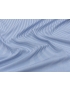 Mtr. 2.00 Poplin Fabric Stripe Azure White Giza 45 NE 170/2 - Atelier Romentino