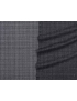 Super 120's Wool Flannel Fabric Checked Grey - Carlo Barbera