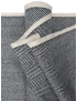 Pure Wool Coating Fabric Herringbone Black & White