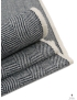 Pure Wool Coating Fabric Herringbone Black & White