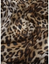 Tessuto Chiffon Seta Leopardato Fulvo
