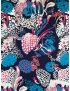 Stretch Silk Satin Fabric Floral Dark Blue - Ratti
