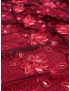 Embroidered Plumetis Fabric Floral Black Red - Carnet