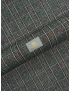 Mtr. 1.85 Alpaca Blend Fabric Prince of Wales Forest Green Camel Blue Carnet-Como