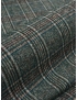 Mtr. 1.85 Alpaca Blend Fabric Prince of Wales Forest Green Camel Blue Carnet-Como